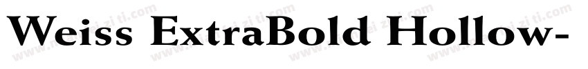 Weiss ExtraBold Hollow字体转换
